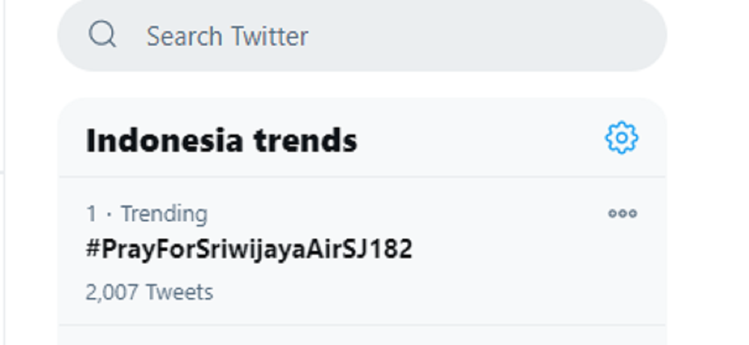 foto : screenshoot Trending 1 Twitter wilayah Indonesia