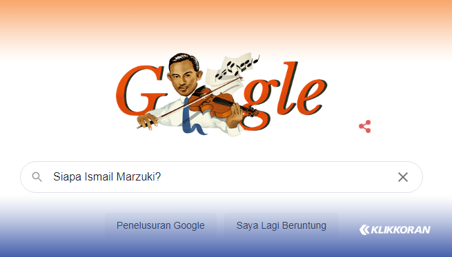 Ismail Marzuki Ada di Google Doodle Bermain Biola di Hari Pahlawan Saat Ini, Siapa Dia?/KKIlustrasi Google Ismail Marzuki