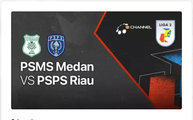 Link Nonton Live Streaming PSMS MEDAN vs PSPS RIAU, Prediksi H2H dan Susunan Pemain (Pic: vidio.com)