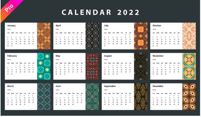 Link Download Kalender 2022 Print! Format PNG, PDF, CDR, PSD, (Foto:vecteezy.com)