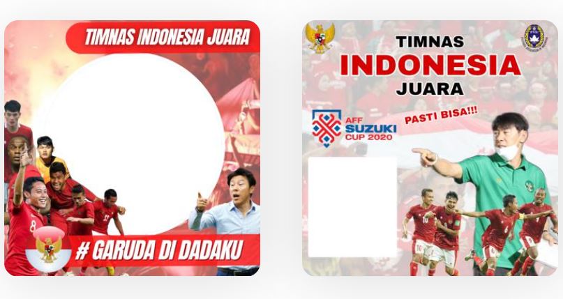 Twibbon Dukung Indonesia di Final Piala AFF 2020 Lawan Thailand