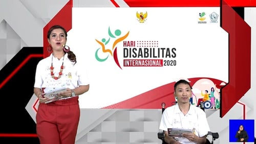 Acara Pembukaan &amp;amp; Konferensi Pers Hari Disabilitas International 2020. (Screnshoot/Youtube/Kemensos RI)

