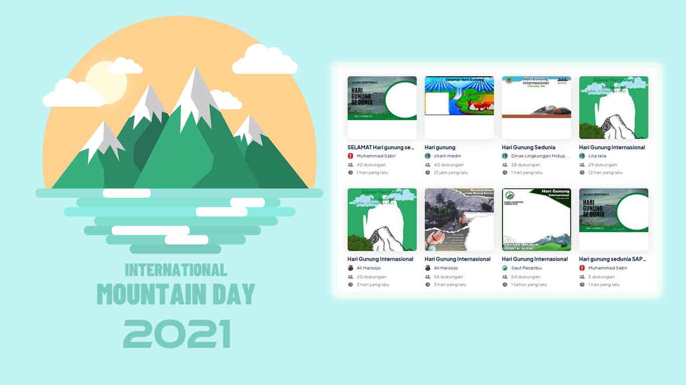Download Twibbonize Hari Gunung Internasional 2021, Pray For Semeru!