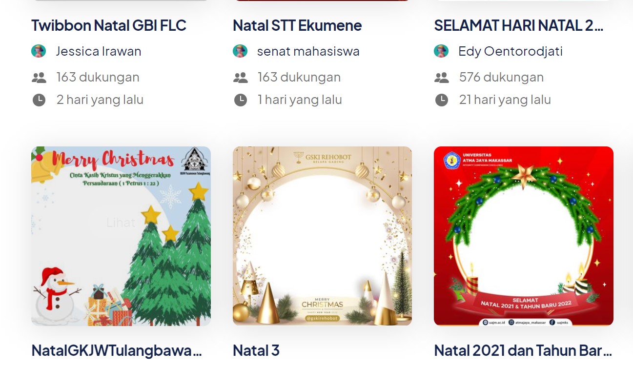 [Frame] Twibbon Hari Natal 25 Desember 2021: Bingkai Foto Untuk Profil Media Sosial IG, WA, FB, dan Twitter(ilustrasi)