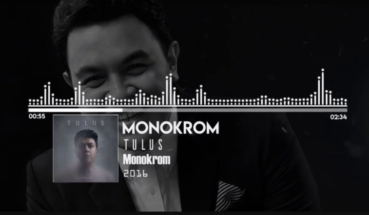 Chord Monokrom - Tulus, Kunci Gitar C  F  C  F (capture youtube)