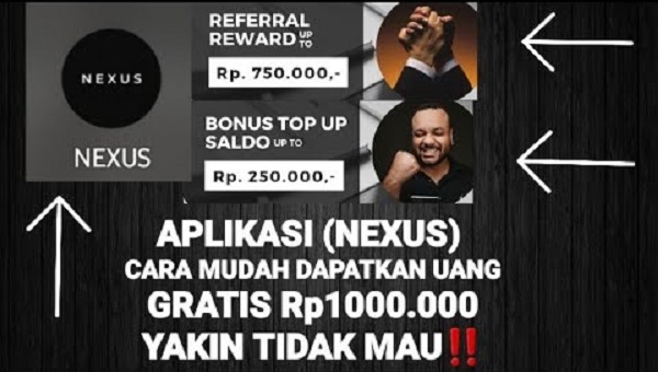 Nexus APK, Aplikasi Penghasil Uang Terbaru 2022.  Foto: Youtube ANANG PRASETYO (TUTORIAL)