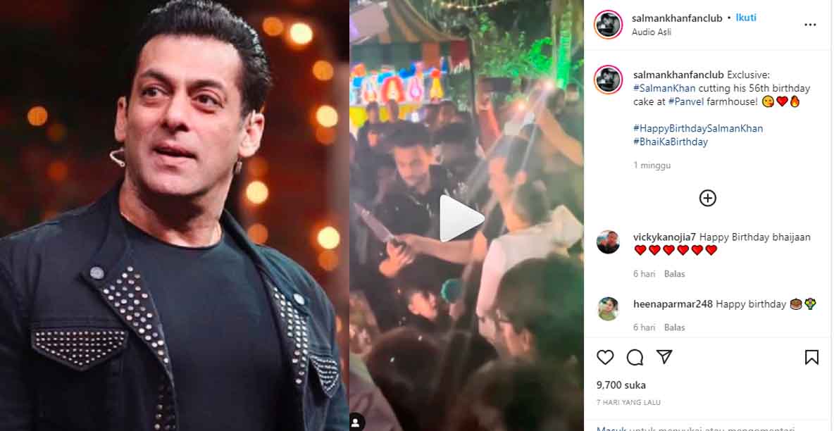 [Video] Salman Khan  Rayakan Ulang Tahun Setelah Digigit Ular (Foto: /Instagram/@beingsalmankha)