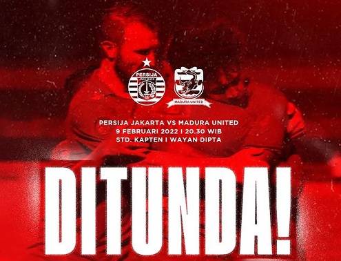 Laga Persija Jakarta vs Madura United resmi ditunda oleh PT LIB, (Foto: Instagram Persija Jakarta)