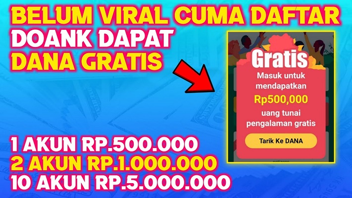 Dapat Rp 5 Juta Cuma Daftar, Aplikasi Penghasil Uang &amp; Saldo DANA Ini Belum Viral. (Foto: Youtube Arifin Nurdiansyah)Earthfund