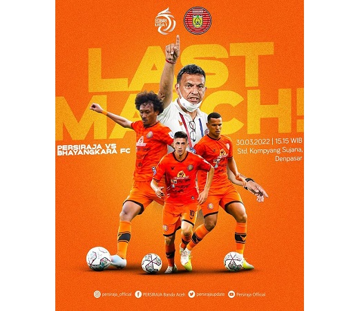 Persiraja Banda Aceh BRI Liga 1 2021/22 lakoni laga terakhir menghadapi Bhayangkara FC, (Foto: Instagram Persiraja Banda Aceh)