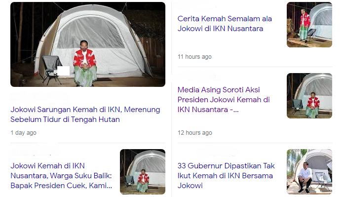 Jokowi Sarungan dan berkemah di Ibu Kota Nusantara (IKN)