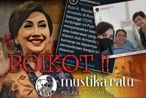Bos Mustika Ratu, Putri Kuswisnu Wardani yang ingin diboikot netizen (foto: twitter)