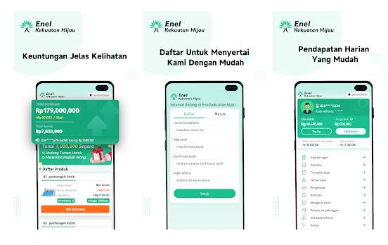 Aplikasi penghasil uang Enel Kekuatan Hijau. (Playstore)