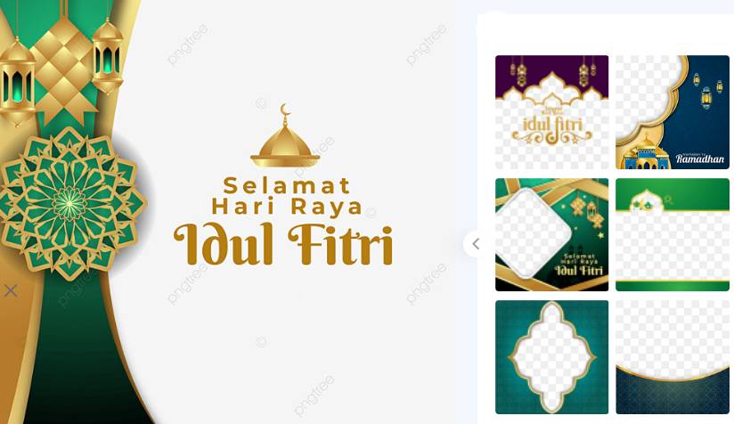 Download 10  Desain Template Twibbon Hari Raya Idul Fitri 1443 H Tanpa Logo Format PNG (pngtree)
