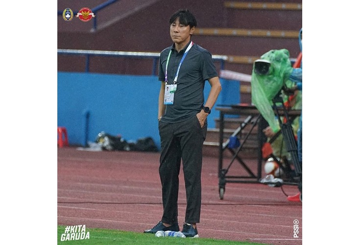 Pelatih Timnas Indonesia U-23, Shin Tae-yong di SEA Games 2022, (Foto: PSSI)