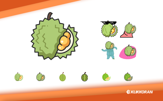 Gratis! Emoji Buah Durian TikTok dengan FLATICON dan Makeemoji