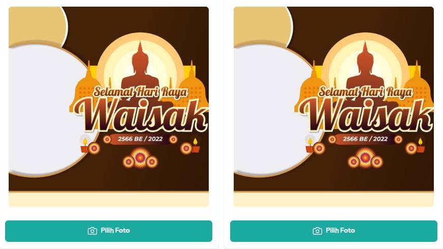 Download Template Twibbon Hari Raya Waisak 2022 Tanpa Logo 2566 BE