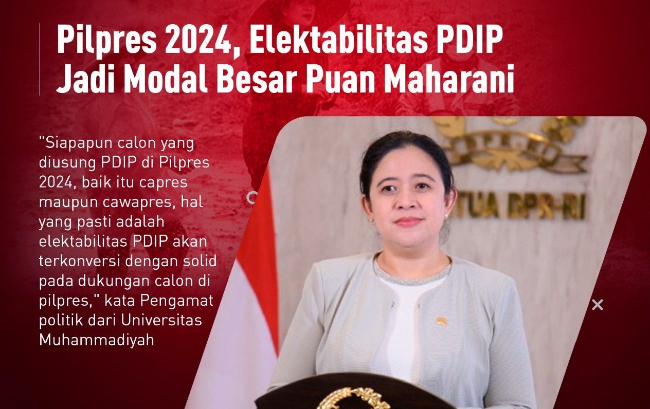 Puan Maharani dalam keterangannya terkait Pilpres 2024 (foto: beritasatu)