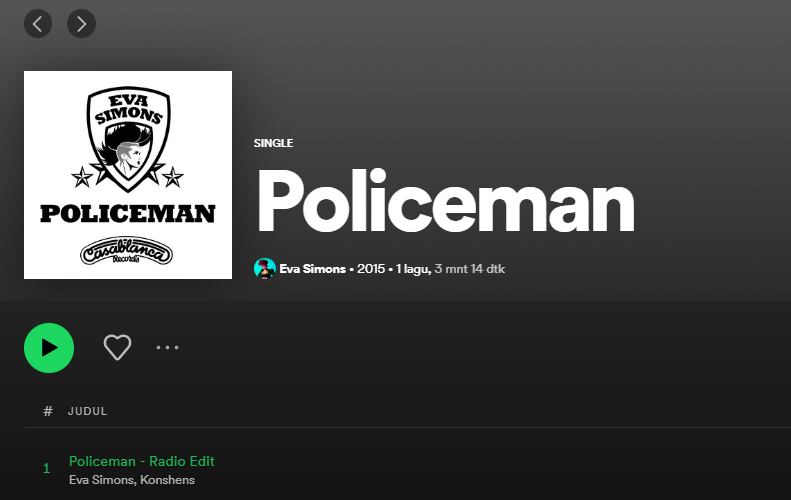 Arti Lagu Hey Mr Policeman by Eva Simons ft Konshens (Policeman)/ foto Spotify