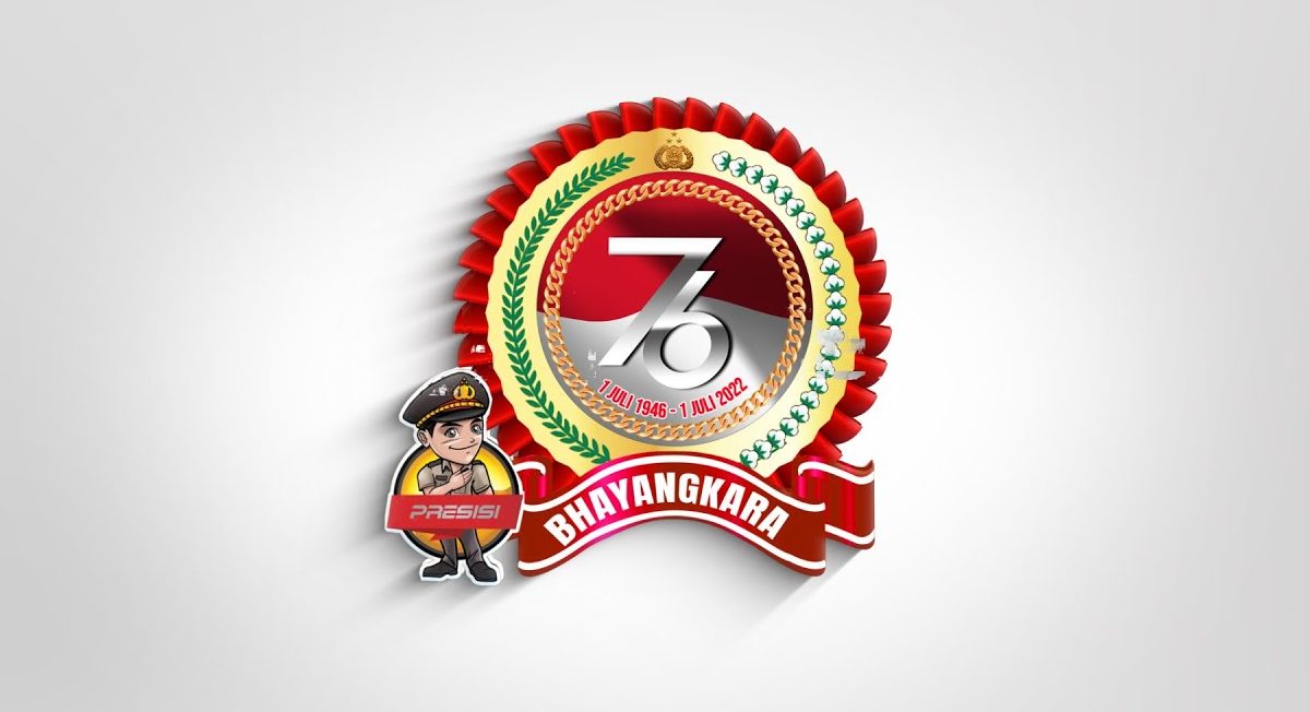 Logo bingkai foto HUT Bhayangkara ke-76 pada 1 Juli 2022 (foto: YouTube)