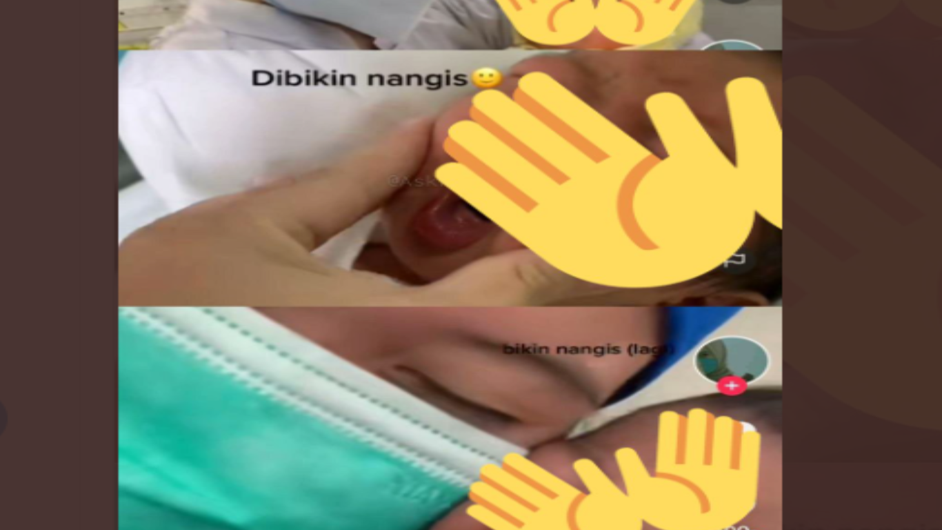 Viral video Nakes Cubit Pipi Bayi dan Cium Pakai Masker yang dikecam netizen