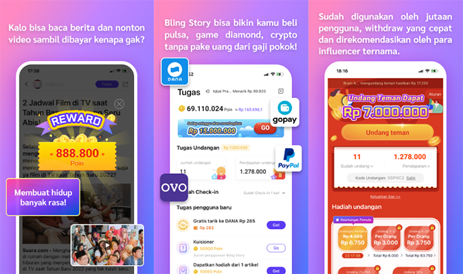 Review Apk Bling Story, Langsung Tarik Dana Rp500K, Aplikasi Penghasil Saldo Dana Terbaru 2022