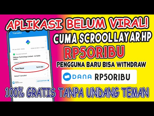 Aplikasi penghasil uang terbukti membayar 2022, modal geser hape cair 50.000, (Foto: Youtube Hey Project)Aplikasi penghasil uang terbukti membayar 2022Aplikasi penghasil uang terbukti membayar 2022