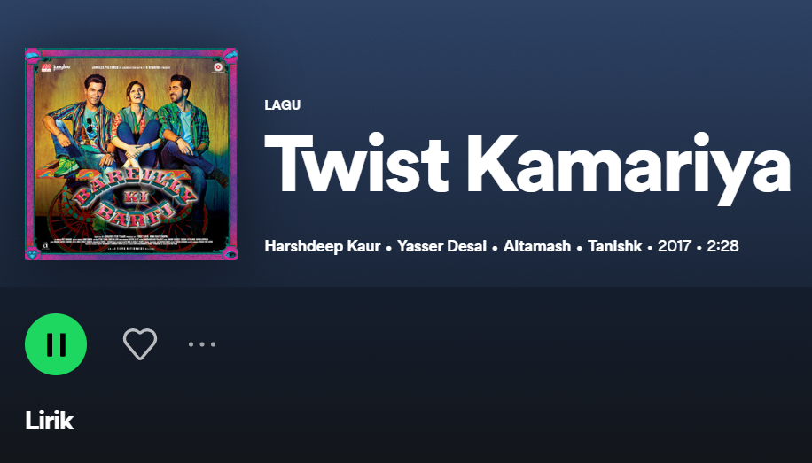 Arti Lirik Lagu India Twist Kamariya dan Terjemahannya dalam Bahasa Indonesia/spotify