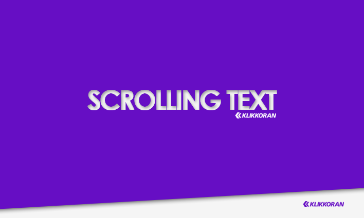 Scrolling Text Hore Sesok Prei untuk Membuat Teks Berjalan di WA/klikkoran.com