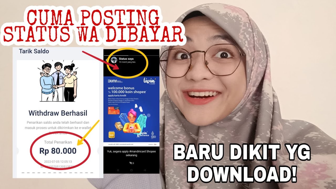 Aplikasi penghasil uang terbukti membayar 2022, (Foto: Youtube Darti Rahmah)https://www.suara.com