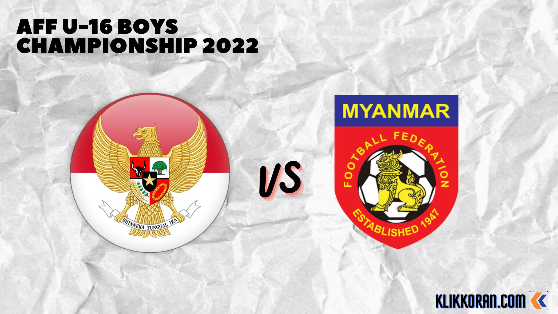 Timnas Indonesia vs Myanmar, Piala AFF U16 2022, (Foto: Klikkoran.com)
