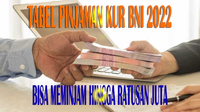 Tabel Pinjaman KUR BNI 2022