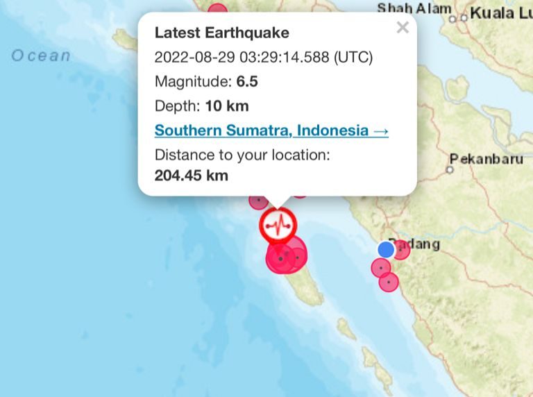Gempa Sumatera Barat Hari ini