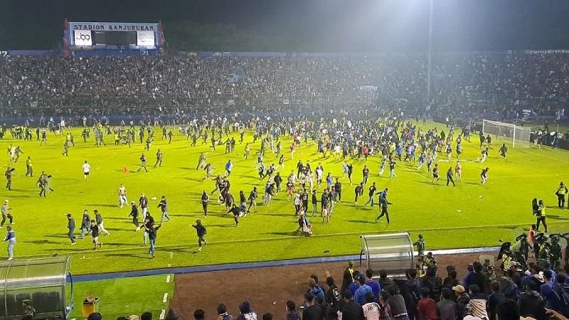 Kronologi kerusuhan Arema vs Persebaya di Stadion Kanjuruhan, Malang, (Foto: Lucky Aditya/VIVA)