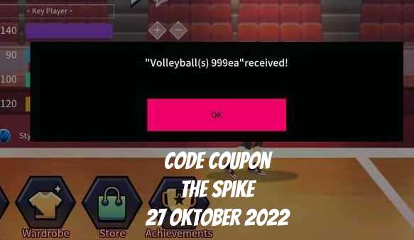 TERBARU! Coupon Code The Spike Volleyball Story 27 Oktober 2022, Enter Kode Kuponnya Sekarang. (Foto: Klikkoran.com)