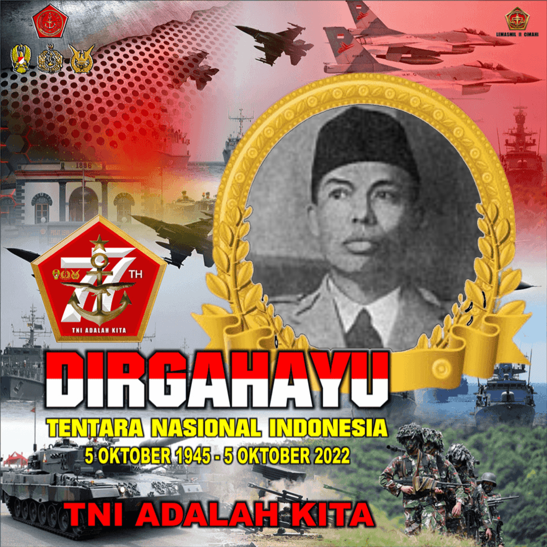 Twibbon Bingkai Foto HUT TNI ke-77 5 Oktober 2022