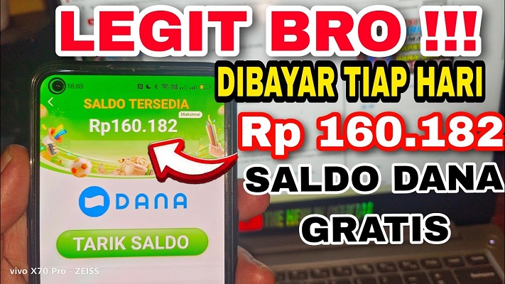 Cair 160 ribu rupiah saldo DANA gratis dari aplikasi penghasil uang Snack Video. (Foto: Youtube The Herlin official)Tiap Hari Cair 160 Ribu Rupiah Saldo DANA Gratis!!, Aplikasi Penghasil Uang ini Terbukti Membayar