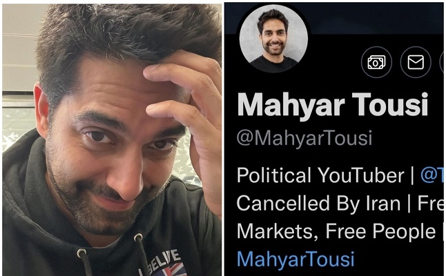 Youtuber Inggris, Mahyar Tousi. (Foto: Instagram/Mahyar_tousi/Twitter/MahyarTousi)
