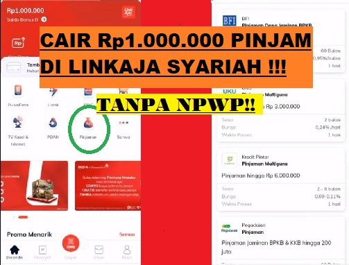 Pinjam uang di aplikasi LinkAja Syariah. (Foto: Klikkoran.com)Cara pinjam uang di LinkAja Syariah, (Foto: Youtube INDO CHANNEL NEW)Cara pinjam uang di LinkAja Syariah, (Foto: Youtube INDO CHANNEL NEW)