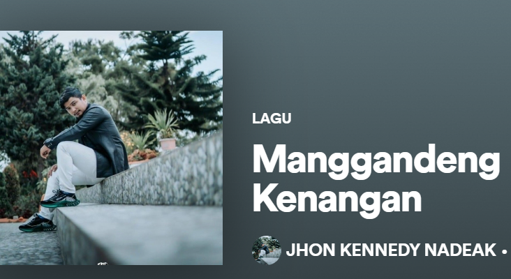 Arti dan Makna Lagu Batak 'Manggandeng Kenangan' oleh Jhon Kenedy Nadeak dalam terjemahan Bahasa Indonesia (foto: capture spotify)