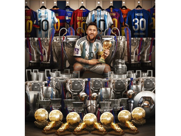 Lionel Messi sah jadi GOAT. (Foto: Twitter B/R Football)