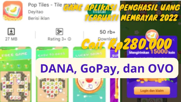 Aplikasi game penghasil uang Pop Tiles. (Foto: Play Store)Aplikasi game Pop Tiles penghasil uang. (Foto: Play Store)