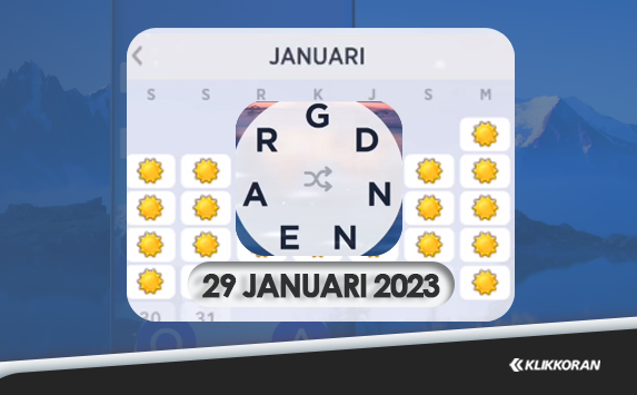 Teka-teki Harian WOW 29 Januari 2023 Kunci Jawaban Game Words Of Wonders Hari Ini (foto: Klikkoran.com)