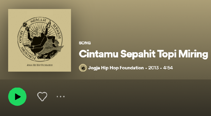 Arti Lagu 'Sengkuni Leda Lede' by Jogja Hip Hop Foundation Viral di TikTok, Makna dan Terjemaha Lirik Bahasa Indonesia (Foto : Tangkap Layar Spotify)