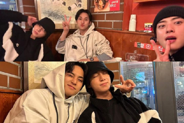 Mingyu SEVENTEEN Berbagi Foto Menggemaskan Bersama Jungkook BTS dan Cha Eun Woo ASTRO Saat Makan Malam (Foto : Instagram @min9yu_k)