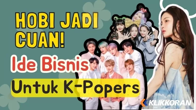 Ilustrasi ide bisnis pecinta Kpop 2024. (Foto: Canva/Pinterest)