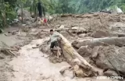 Banjir di Pesisir Selatan beberapa waktu lalu. (Foto: Istimewa)