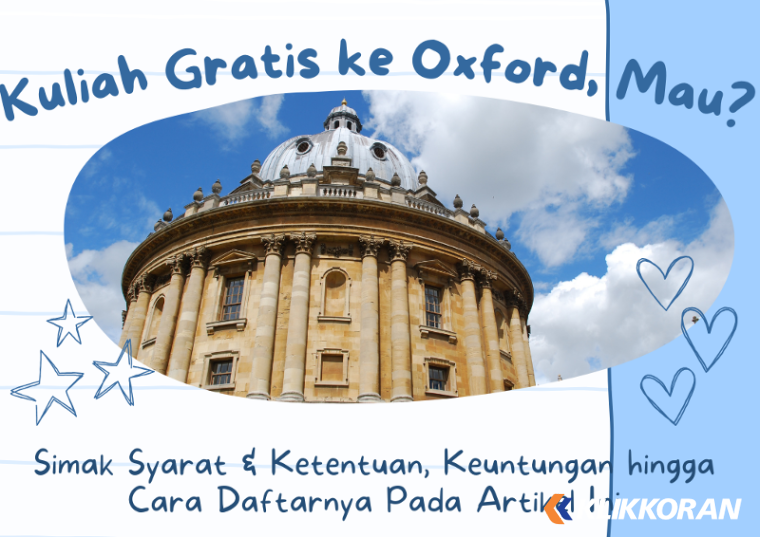 Ilustrasi Kuliah Gratis ke Inggris dengan ikut beasiswa Oxford University (foto: Canva)