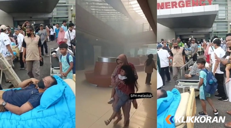 Insiden ledakan besar di Semen Padang Hospital (30/1/2024). (Foto: Tangkapan layar postingan Instagram @pdg24jam)