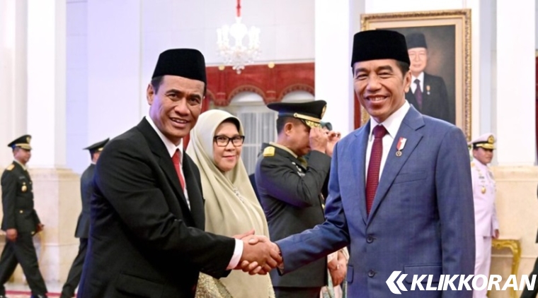 Presiden Joko Widodo secara resmi melantik Andi Amran Sulaiman sebagai Menteri Pertanian.